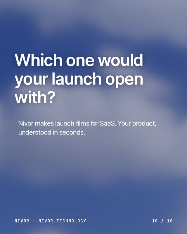 Which one would your launch open with?